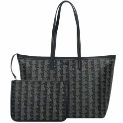 Discount Lacoste Monogram Zely Shopper Tasche 37 cm mono noir beige