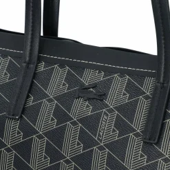 Discount Lacoste Monogram Zely Shopper Tasche 37 cm mono noir beige