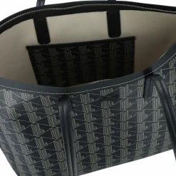 Discount Lacoste Monogram Zely Shopper Tasche 37 cm mono noir beige