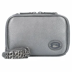 Best Lacoste Origin Croc Umhängetasche Leder 16 cm gunmetal