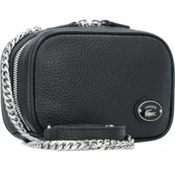 Discount Lacoste Origin Croc Umhängetasche Leder 16 cm noir