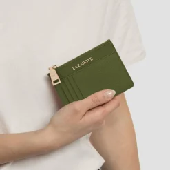 Best Lazarotti Bologna Leather Schlüsseletui Leder 11,5 cm mit Air Tag Fach olive