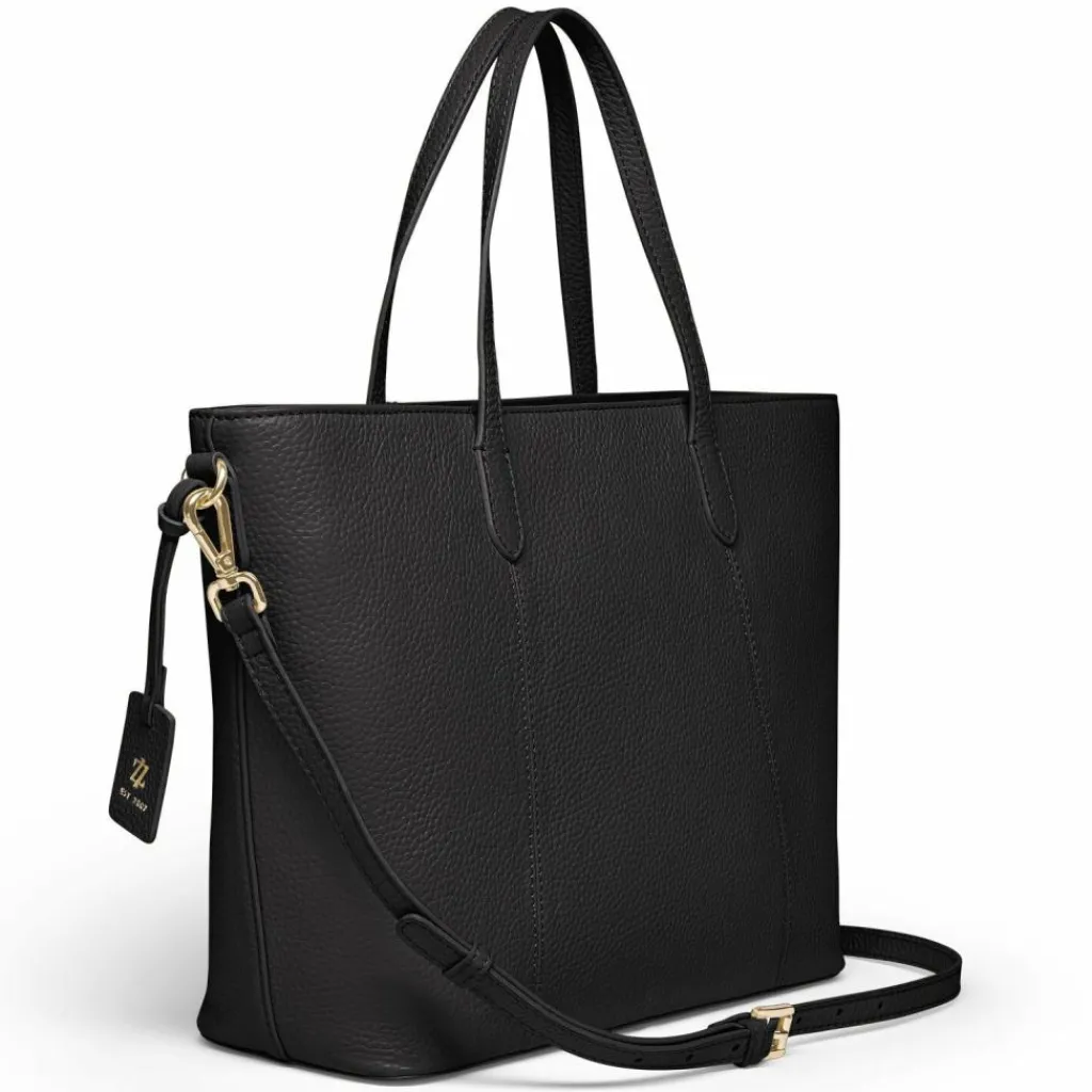 Hot Lazarotti Bologna Leather Shopper Tasche Leder 31 cm black