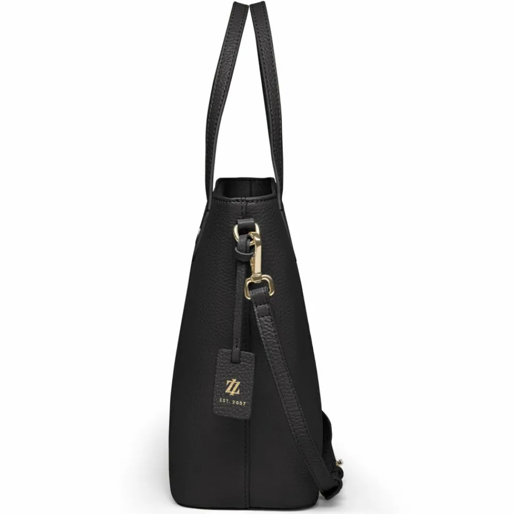 Hot Lazarotti Bologna Leather Shopper Tasche Leder 31 cm black