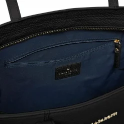 Hot Lazarotti Bologna Leather Shopper Tasche Leder 31 cm black