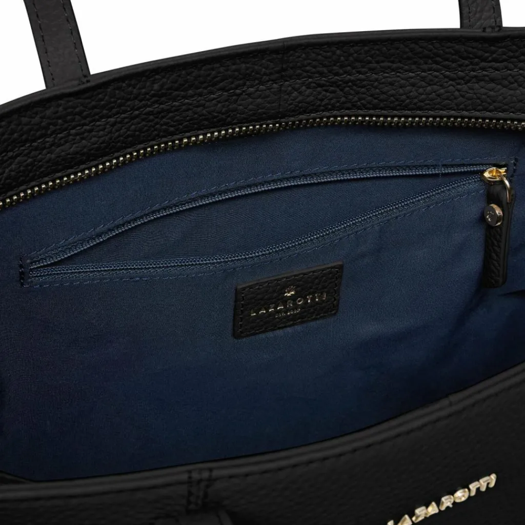 Hot Lazarotti Bologna Leather Shopper Tasche Leder 31 cm black