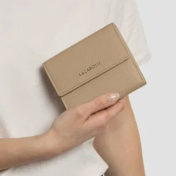 Lazarotti Damengeldbörsen Querformat<Bologna Leather Geldbörse Leder 12 cm sand