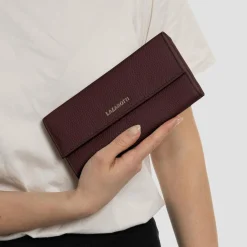 Sale Lazarotti Bologna Leather Geldbörse Leder 19 cm burgundy