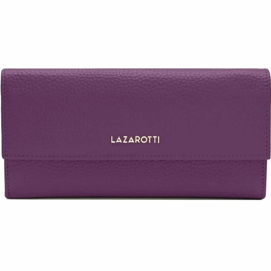 Sale Lazarotti Bologna Leather Geldbörse Leder 19 cm purple
