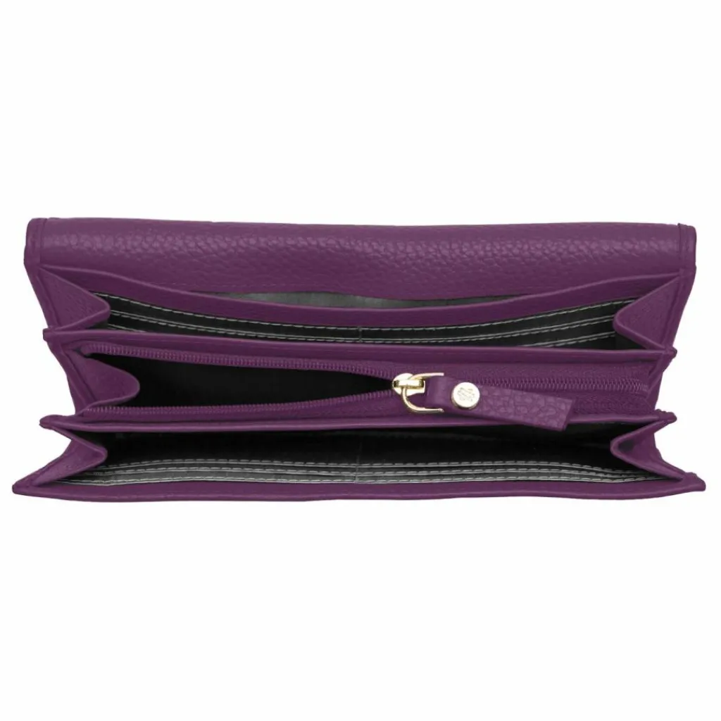 Sale Lazarotti Bologna Leather Geldbörse Leder 19 cm purple