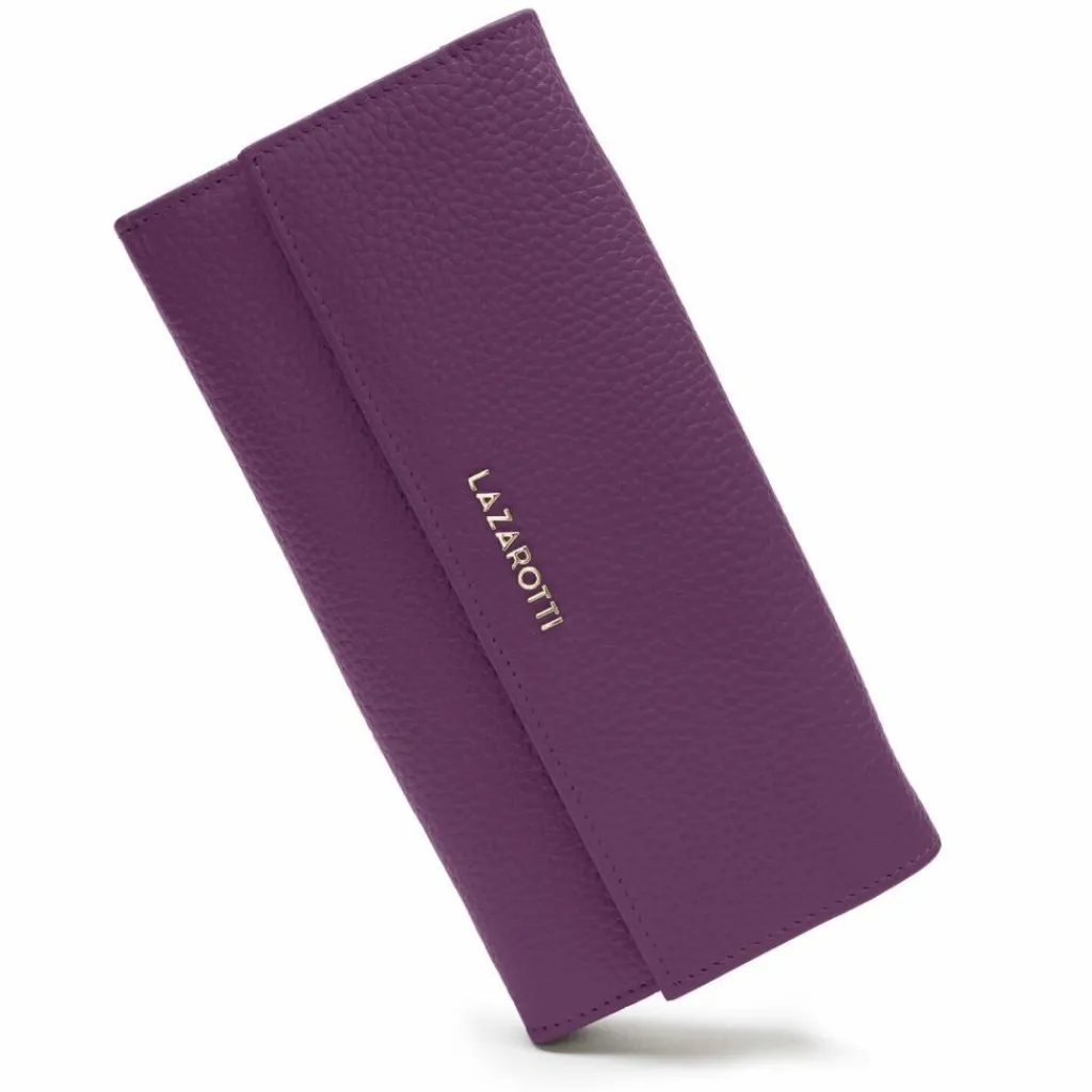 Sale Lazarotti Bologna Leather Geldbörse Leder 19 cm purple