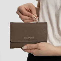 Lazarotti Damengeldbörsen Querformat<Bologna Leather Geldbörse Leder 14 cm taupe