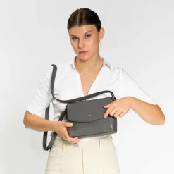 Lazarotti Umhängetaschen<Bologna Leather Umhängetasche Leder 22 cm grey