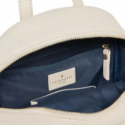 Sale Lazarotti Bologna Leather City Rucksack Leder 27 cm cream