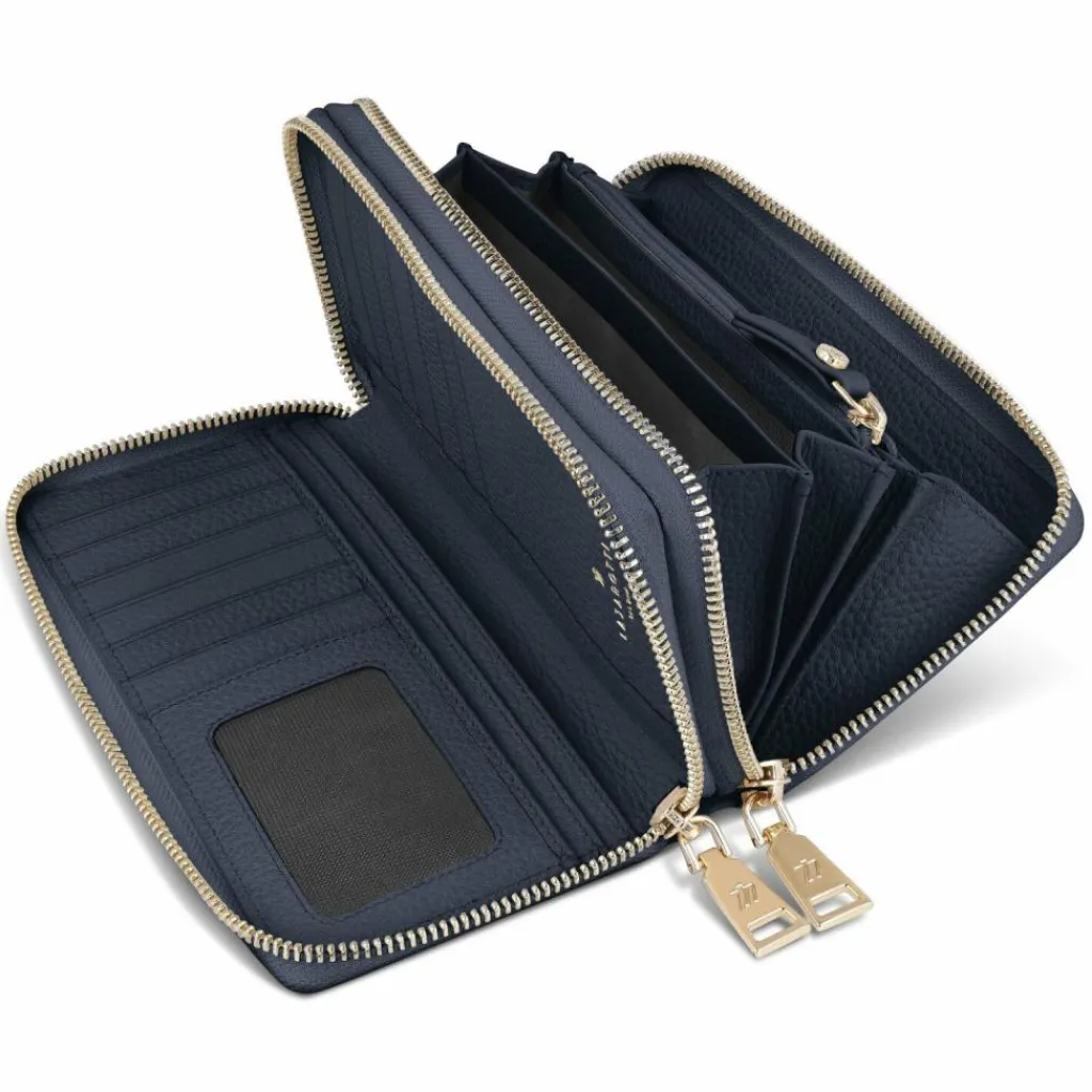 Lazarotti Damengeldbörsen Querformat<Bologna Leather Geldbörse RFID Schutz Leder 20 cm navy