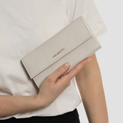 Lazarotti Damengeldbörsen Querformat<Bologna Leather Geldbörse Leder 19 cm cream