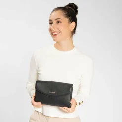 Lazarotti Bologna Leather Clutch Tasche Leder 23 cm