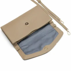 Hot Lazarotti Bologna Leather Clutch Tasche Leder 23 cm sand