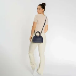 Lazarotti Bologna Leather Handtasche Leder 24 cm navy 2