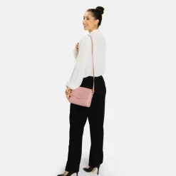 Online Lazarotti Bologna Leather Umhängetasche Leder 22 cm rose