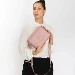 Online Lazarotti Bologna Leather Umhängetasche Leder 22 cm rose