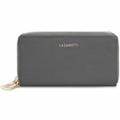Hot Lazarotti Bologna Leather Geldbörse RFID Schutz Leder 20 cm grey