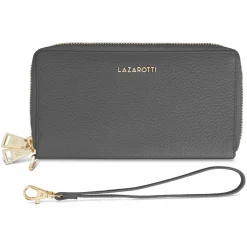 Hot Lazarotti Bologna Leather Geldbörse RFID Schutz Leder 20 cm grey