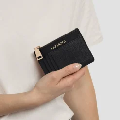 Lazarotti Bologna Leather Schlüsseletui Leder 11,5 cm mit Air Tag Fach black