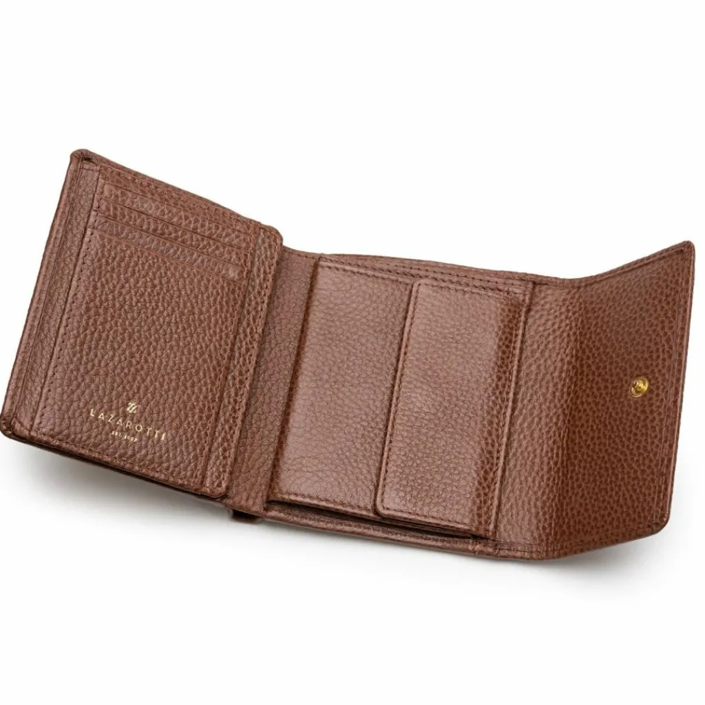 Lazarotti Damengeldbörsen Querformat<Bologna Leather Geldbörse Leder 12 cm brown