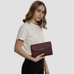 Lazarotti Umhängetaschen|Abendtaschen & Clutches<Bologna Leather Clutch Tasche Leder 23 cm burgundy