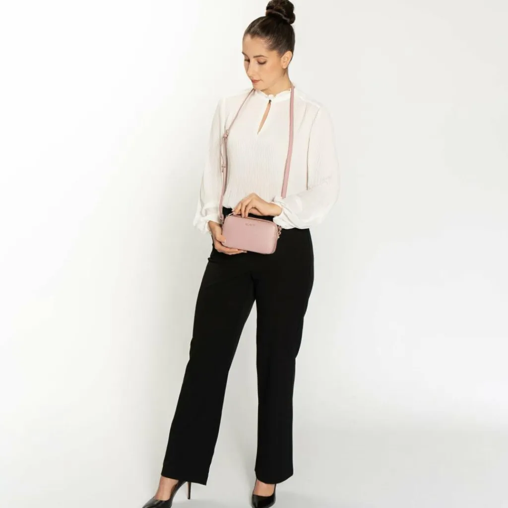 Outlet Lazarotti Bologna Leather Umhängetasche Leder 18 cm rose