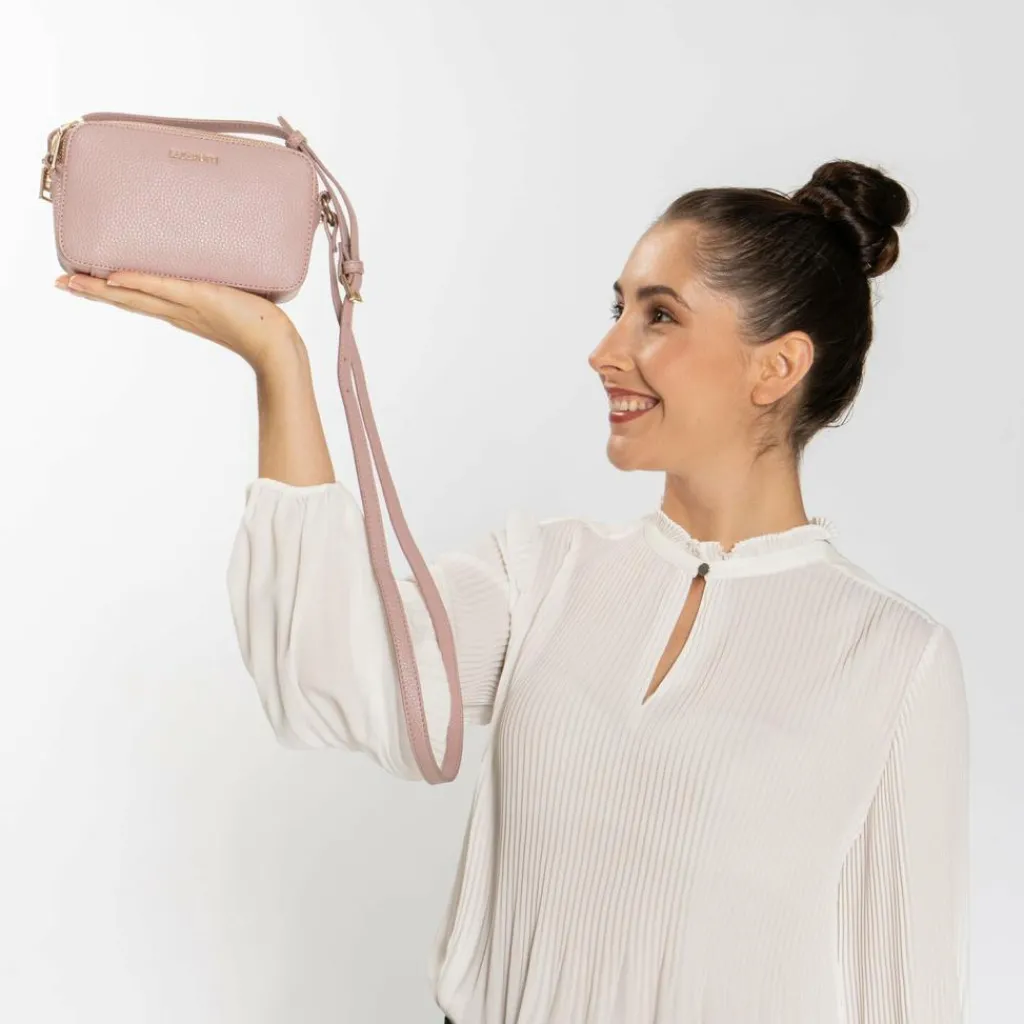 Outlet Lazarotti Bologna Leather Umhängetasche Leder 18 cm rose