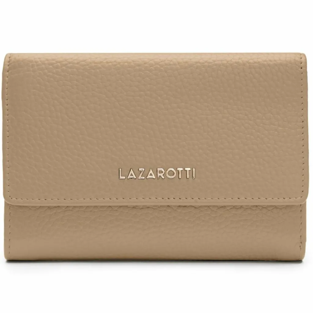 Lazarotti Damengeldbörsen Querformat<Bologna Leather Geldbörse Leder 14 cm sand