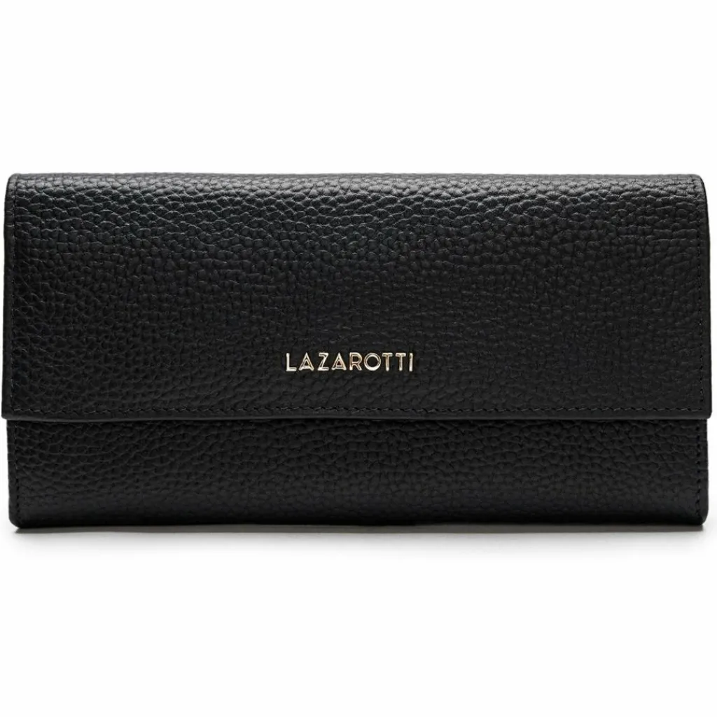 Lazarotti Damengeldbörsen Querformat<Bologna Leather Geldbörse Leder 19 cm black