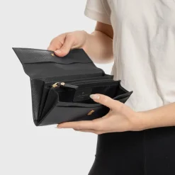 Lazarotti Damengeldbörsen Querformat<Bologna Leather Geldbörse Leder 19 cm black