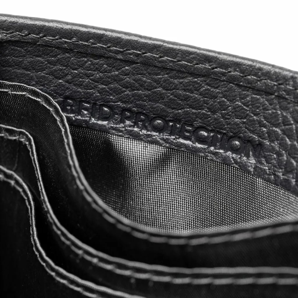 Lazarotti Damengeldbörsen Querformat<Bologna Leather Geldbörse Leder 19 cm black