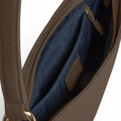 Lazarotti Schultertaschen<Bologna Leather Schultertasche Leder 27 cm taupe