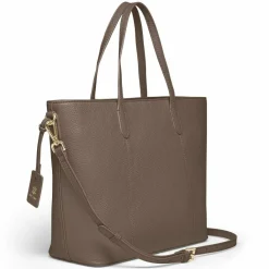 Online Lazarotti Bologna Leather Shopper Tasche Leder 31 cm taupe