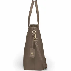 Online Lazarotti Bologna Leather Shopper Tasche Leder 31 cm taupe