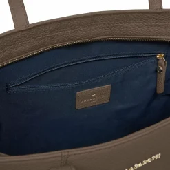 Online Lazarotti Bologna Leather Shopper Tasche Leder 31 cm taupe