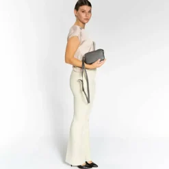 Outlet Lazarotti Bologna Leather Umhängetasche Leder 18 cm grey