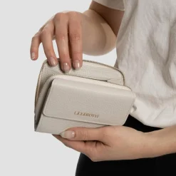 New Lazarotti Bologna Leather Geldbörse Leder 12 cm cream