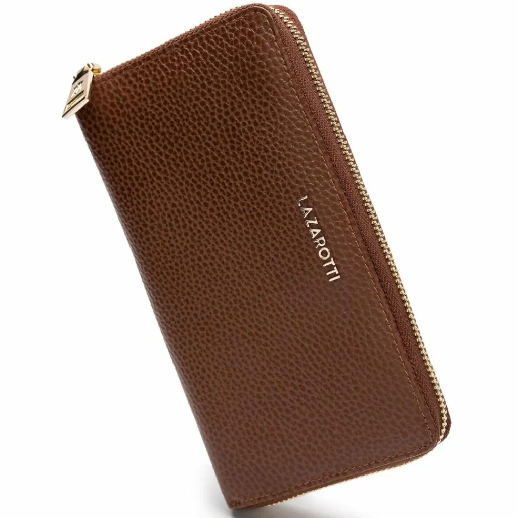 Lazarotti Damengeldbörsen Querformat<Bologna Leather Geldbörse Leder 19 cm brown