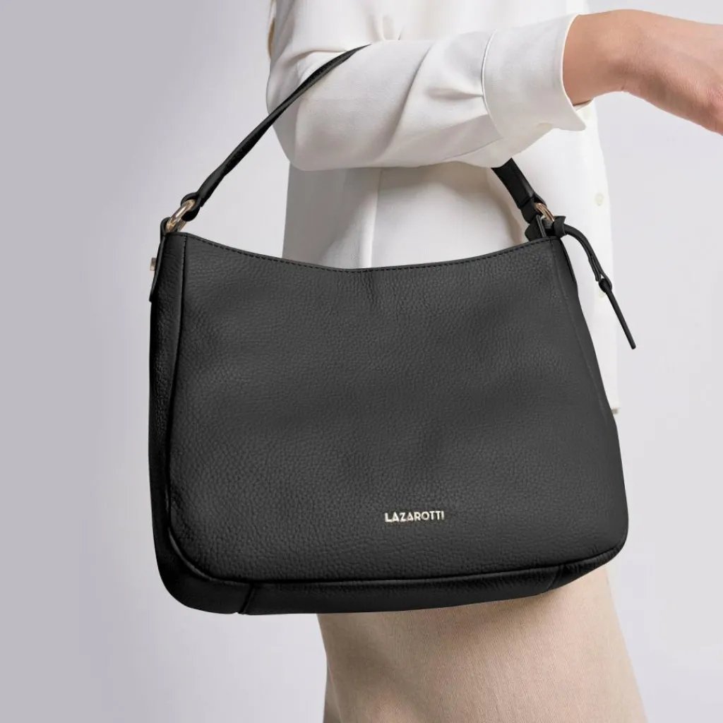 Lazarotti Schultertaschen<Bologna Leather Schultertasche Leder 27 cm black