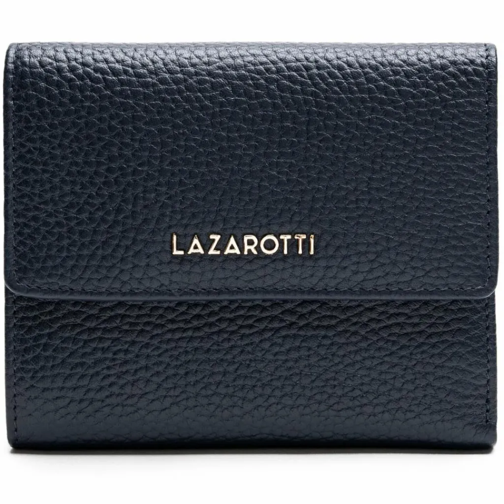 Lazarotti Damengeldbörsen Querformat<Bologna Leather Geldbörse Leder 12 cm navy