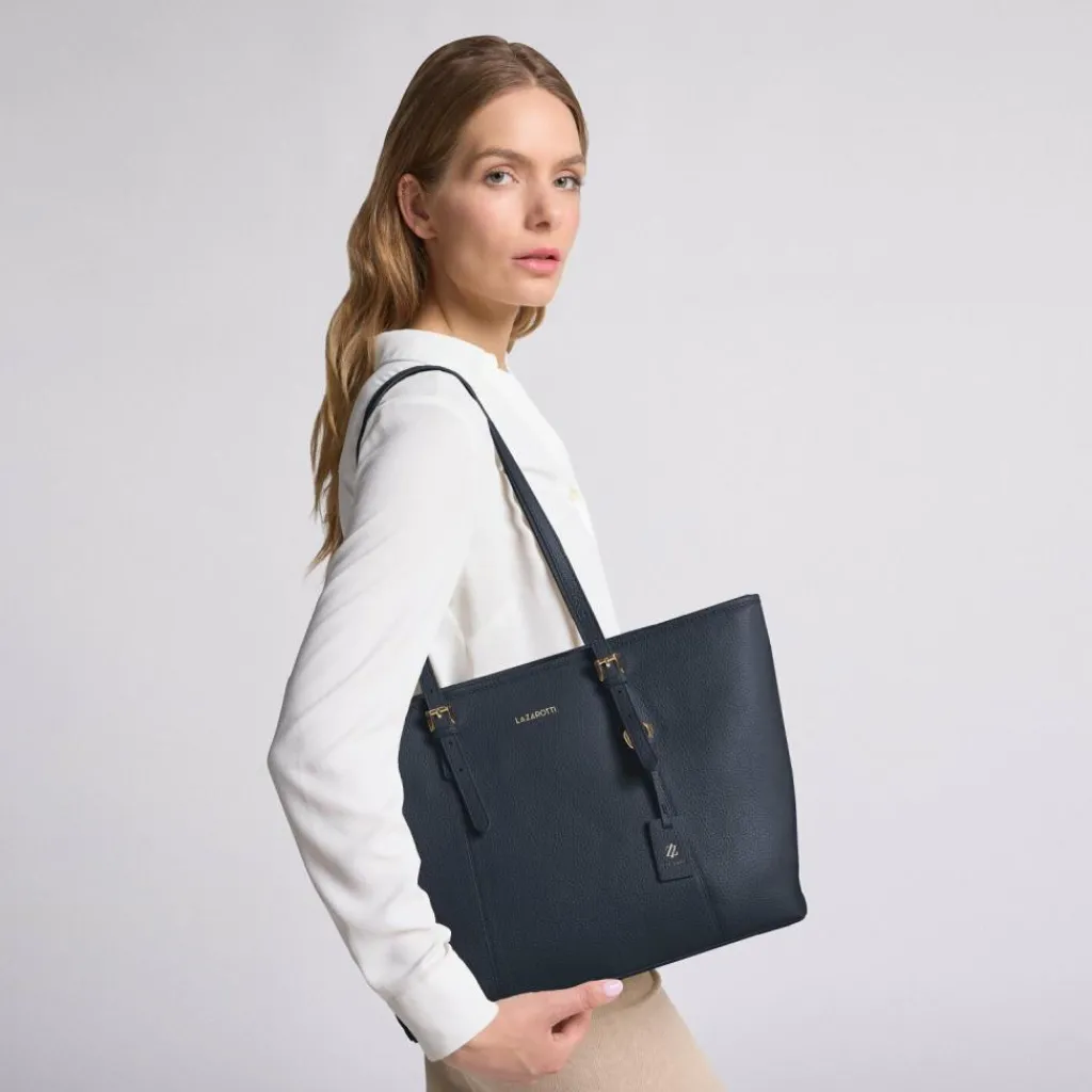 Lazarotti Bologna Leather Shopper Tasche Leder 35 cm