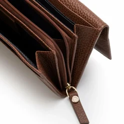 Lazarotti Damengeldbörsen Querformat<Bologna Leather Geldbörse Leder 19 cm brown