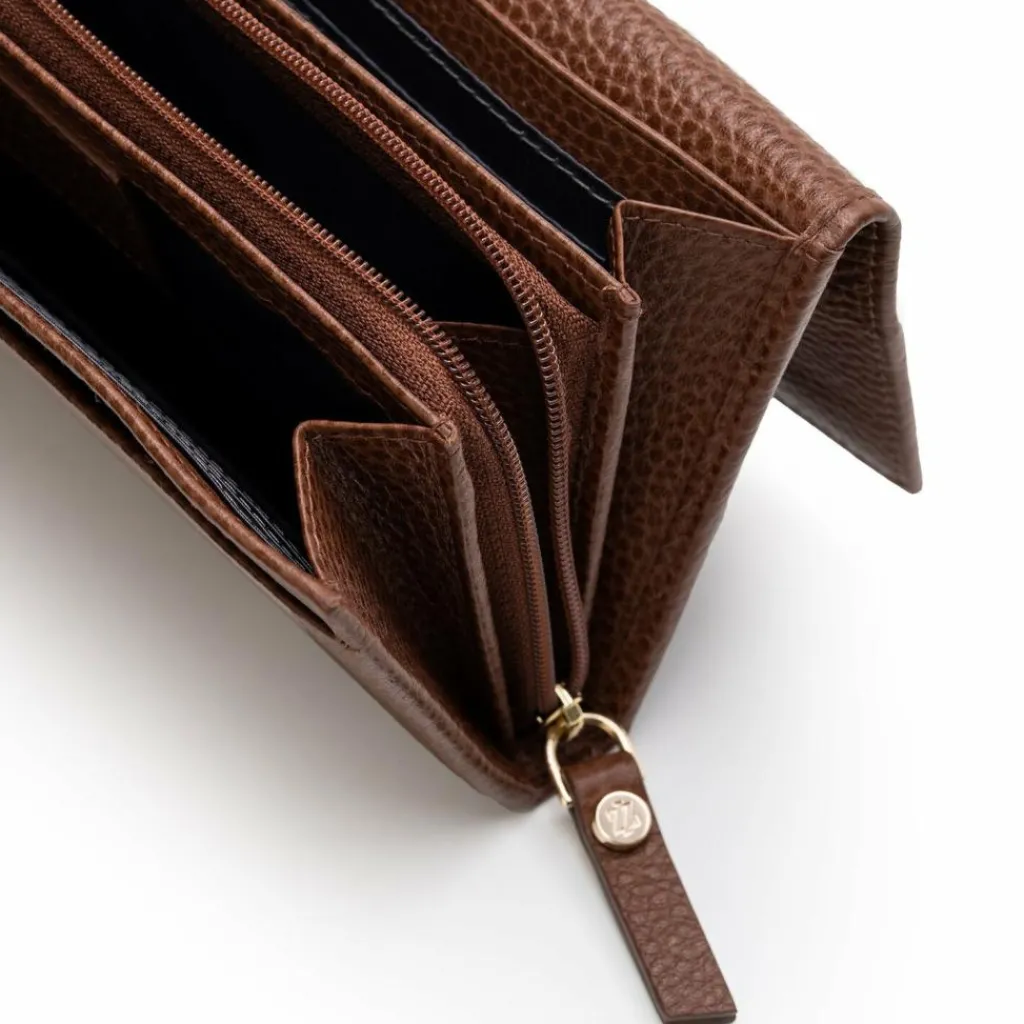 Lazarotti Damengeldbörsen Querformat<Bologna Leather Geldbörse Leder 19 cm brown