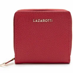 Lazarotti Damengeldbörsen Querformat<Bologna Leather Geldbörse Leder 10 cm red