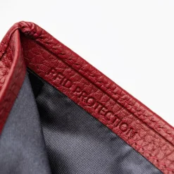 Lazarotti Damengeldbörsen Querformat<Bologna Leather Geldbörse Leder 10 cm red